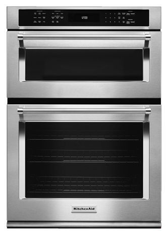 KitchenAid® 30" Combination Wall Oven with Even-Heat™ True Convection (lower oven) - Stainless Steel